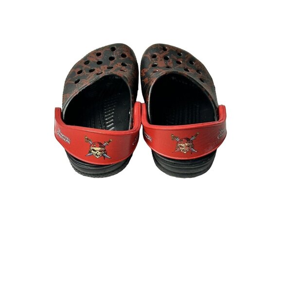 Disney‎ Pirates of the Caribbean Crocs Infant 4/5 Black Red Limited Edition - Picture 2 of 4